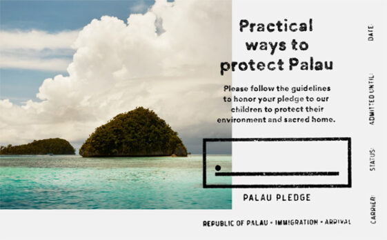 palau tourism pledge